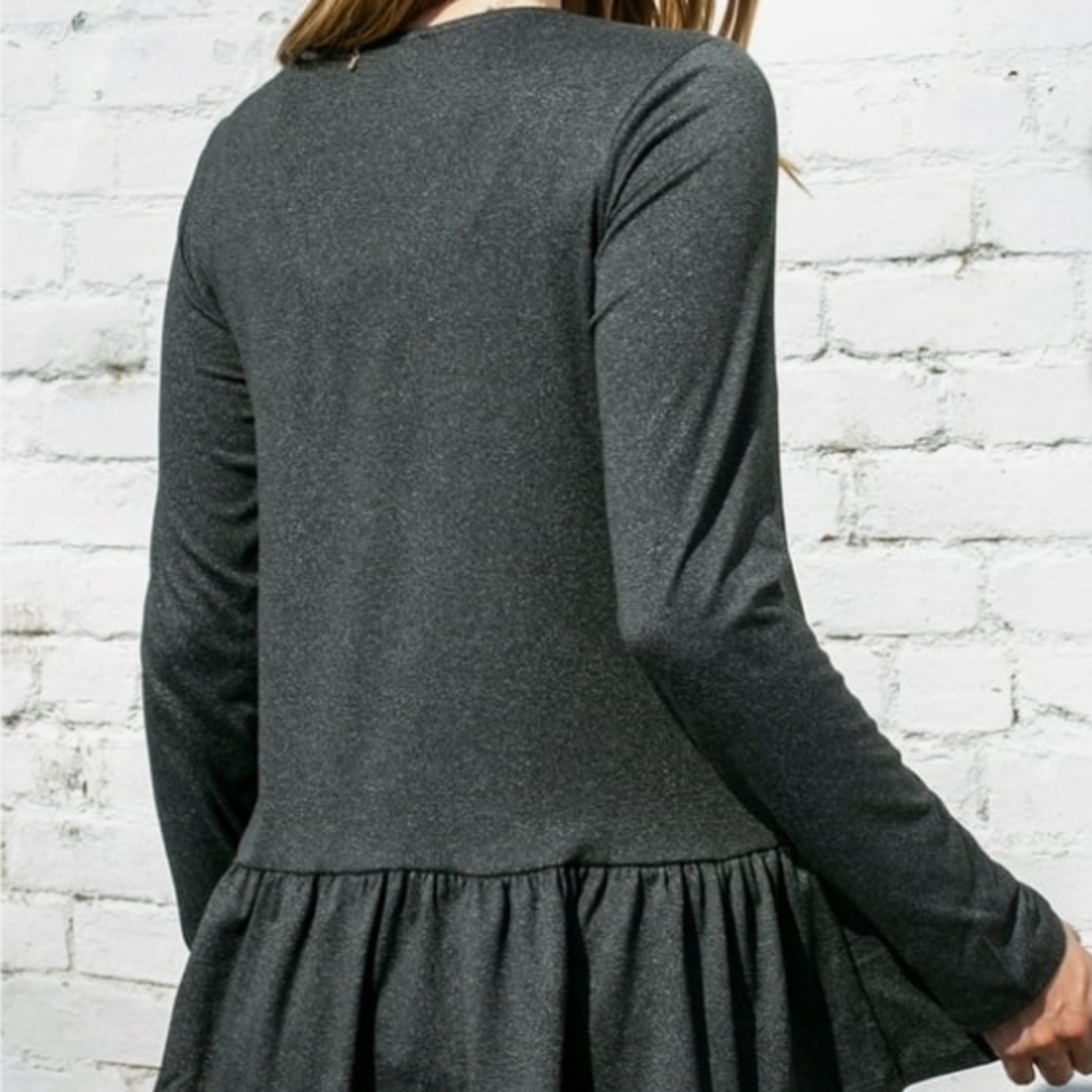 Women's Gray Button-Up Top - Picture 4 of 6